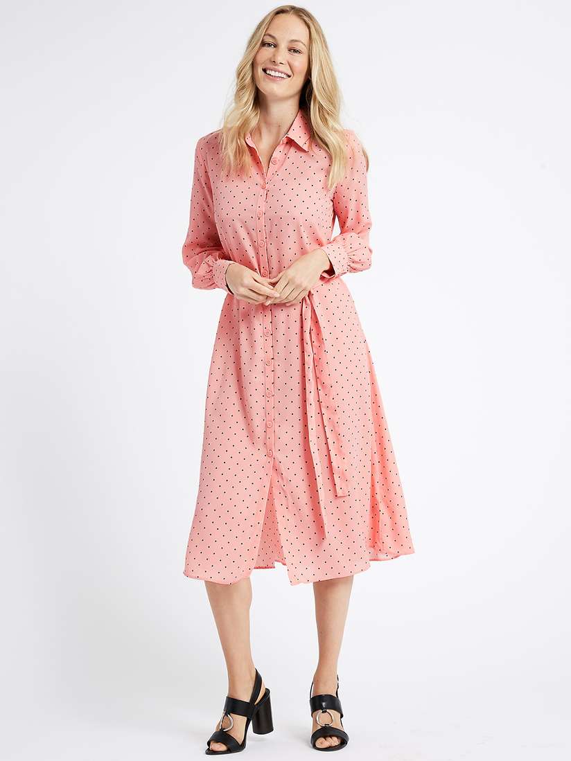 Buy Marks Spencer Women Pink Printed Shirt Dress Dresses for