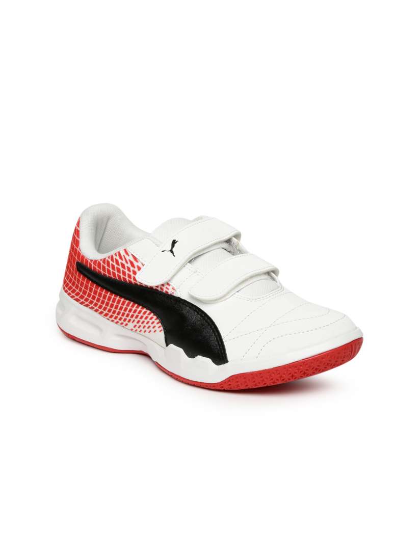 Buy Puma Boys White Red Printed Veloz Indoor NG V Junior Badminton Shoes Sports Shoes for Boys 6703457 Myntra