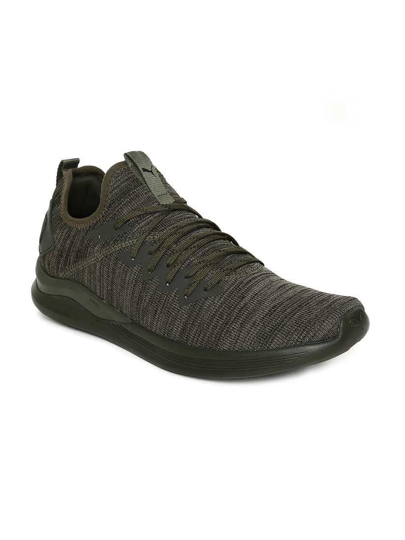 Buy Puma Men Olive Green IGNITE Flash evoKNIT Running Shoes Sports Shoes for Men 6704383 Myntra