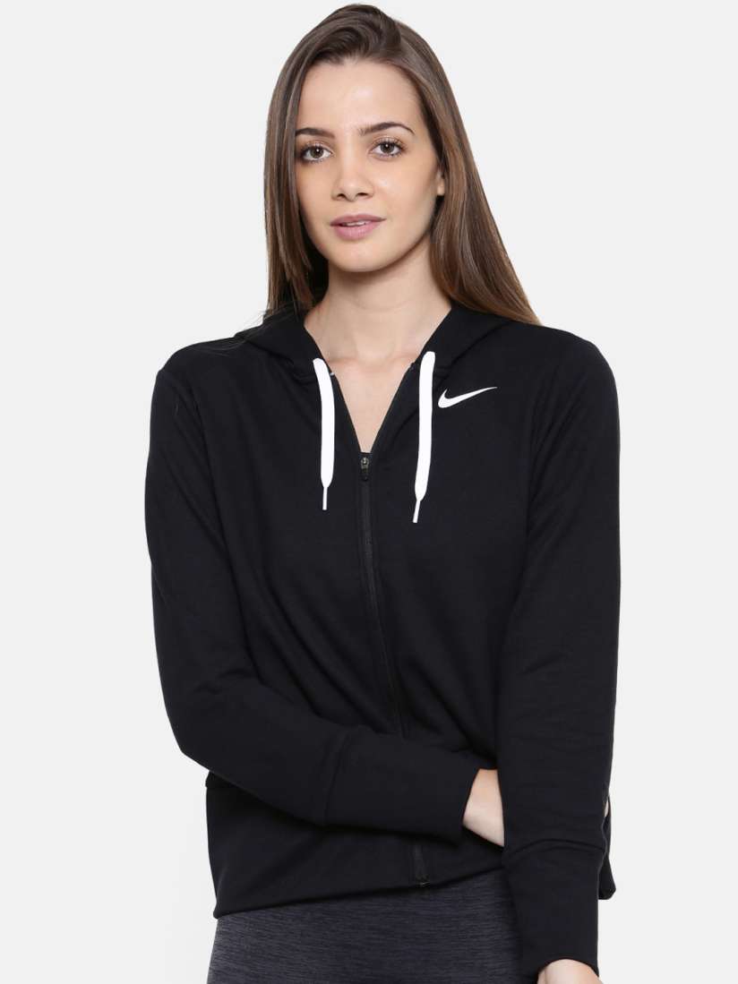Buy Nike Women Black Solid AS W NK DRY HOODIE FZ DRI FIT Sporty Jacket Jackets for Women 6714283 Myntra