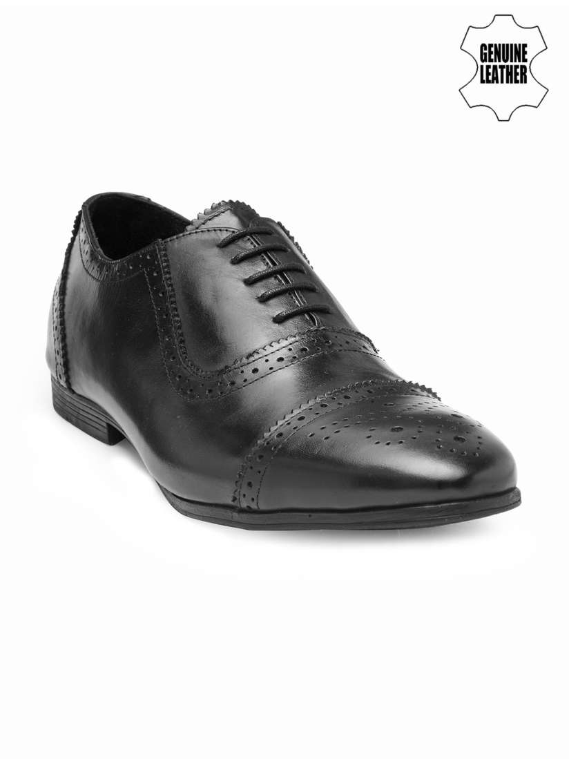 Buy Teakwood Leathers Men Black Genuine Leather Formal Brogue Shoes Formal Shoes for Men 6716955 Myntra