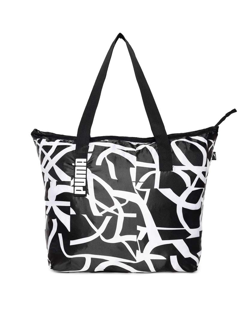 Buy Puma Women Black White Printed Core Active Shopper Shoulder Bag Handbags for Women 6740719 Myntra