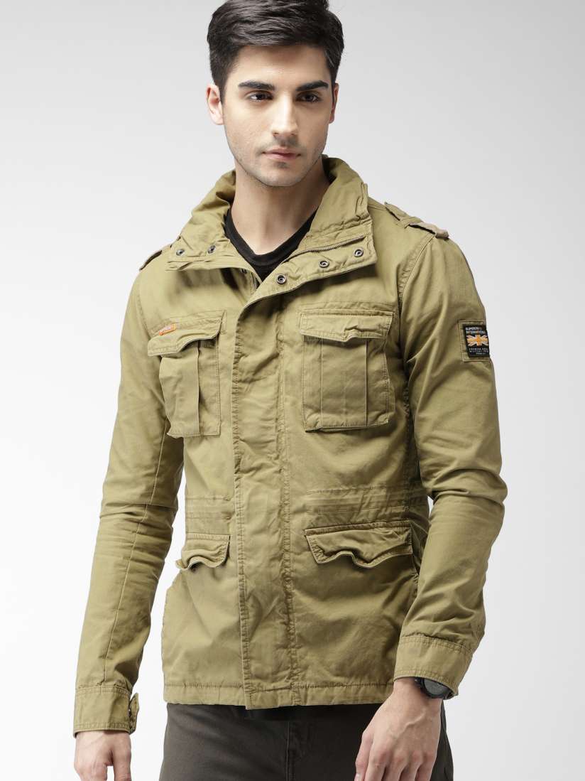 Superdry mens khaki jacket cheap