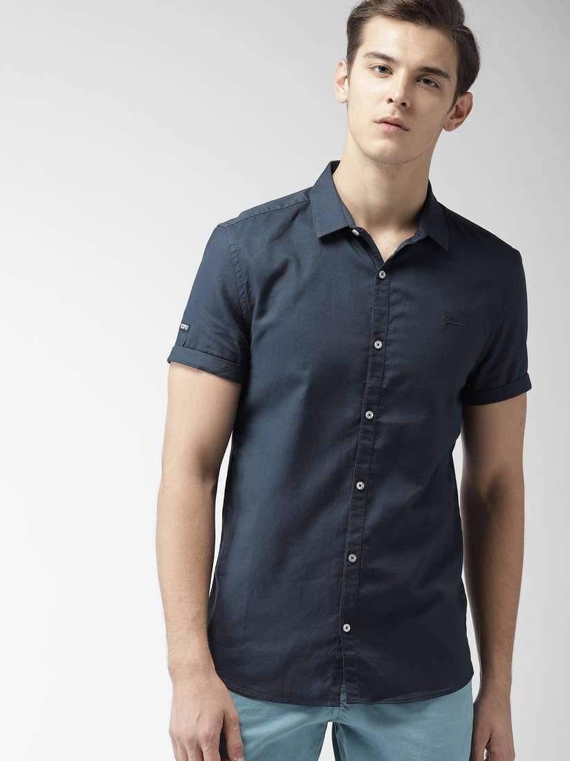 superdry men's superdry cutaway collar shirt