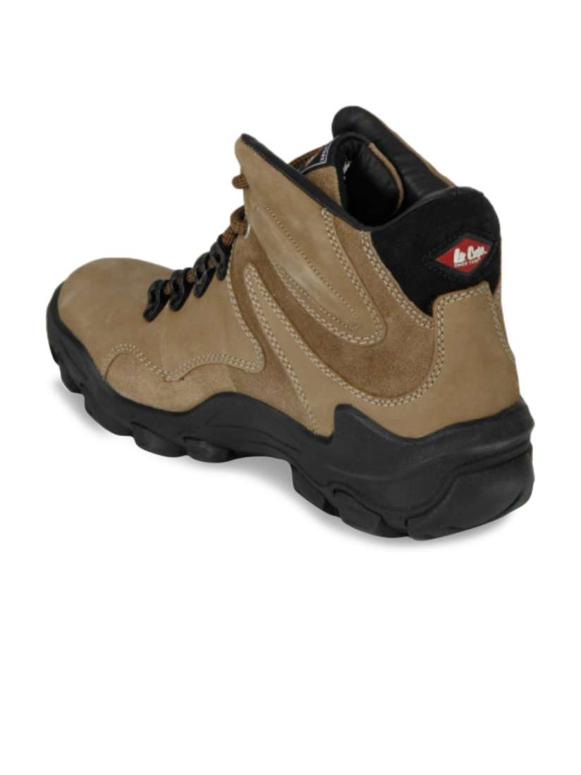 Buy Lee Cooper Men Brown Solid Leather High Top Trekking Shoes Casual Shoes for Men 6744993 Myntra