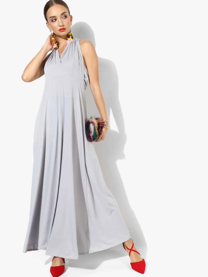 Buy DOROTHY PERKINS Grey Solid Maxi Dress Dresses for Women 6747072 Myntra