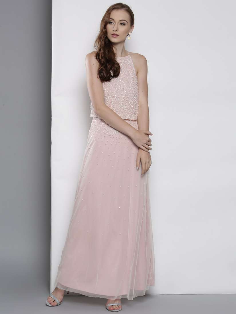 Buy DOROTHY PERKINS Women Pink Embellished Maxi Dress Dresses for Women 6747137 Myntra