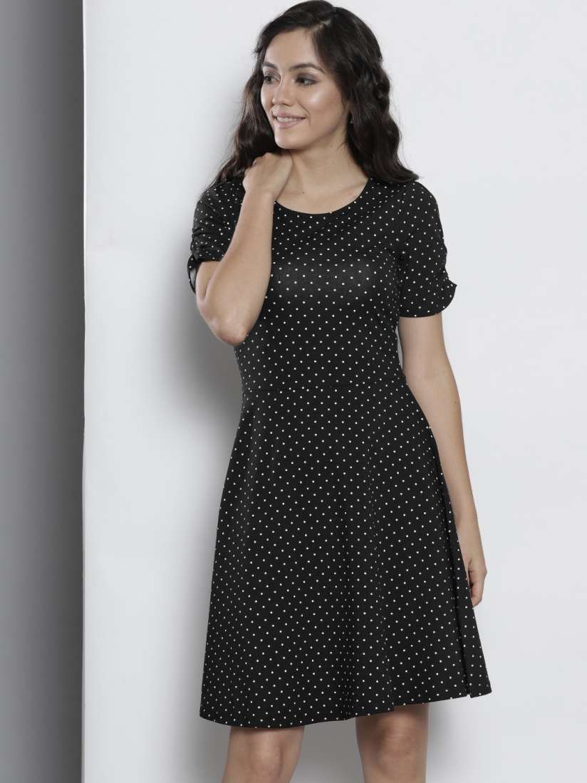 Buy DOROTHY PERKINS Women Black White Printed A Line Dress Dresses for Women 6747144 Myntra
