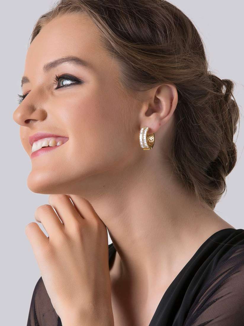 Hoop Earrings Gold Earrings 2018 Small Star Gold Hoop Earrings