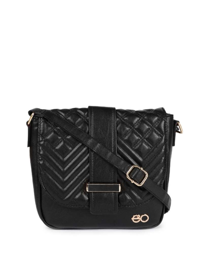 Buy E2O Black Textured Sling Bag Handbags for Women 6748186 Myntra