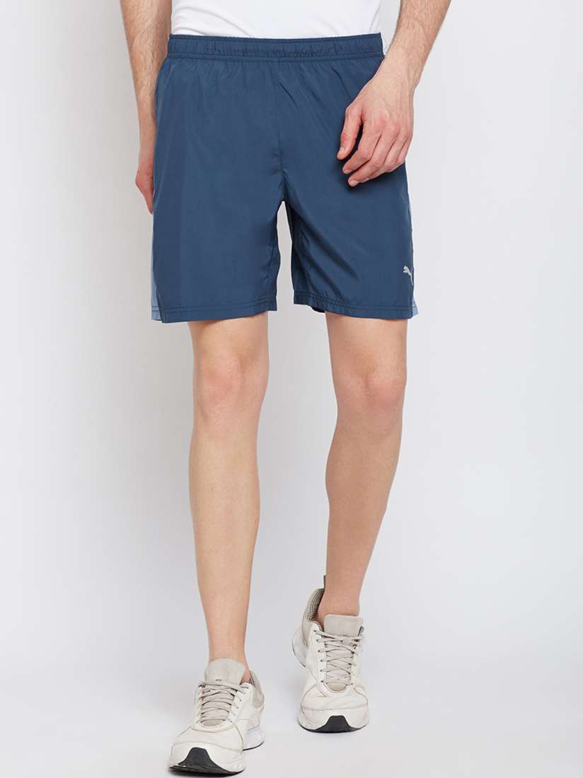 Buy Puma Men Blue Solid Regular Fit Sports Core Run 7 Shorts Shorts for Men 6748376 Myntra