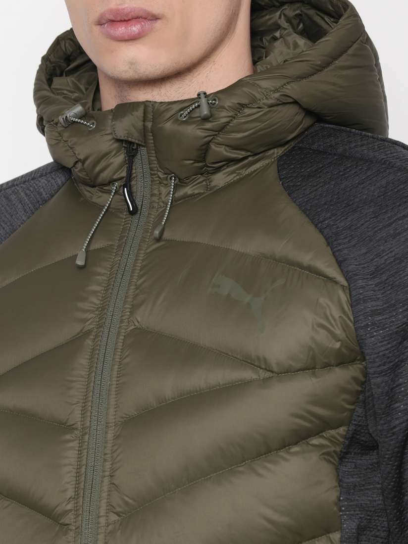 Buy Puma Olive DblKnit HYBRID 600 DOWN Padded Jacket Jackets for Men 6763649 Myntra