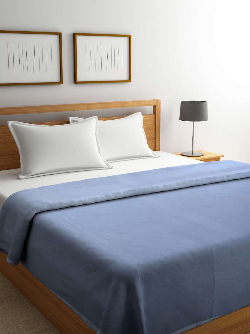 Buy Raymond Home Blue Solid Heavy Winter 500 GSM Double Bed Blanket Blankets Quilts And Dohars for Unisex 6763722 Myntra