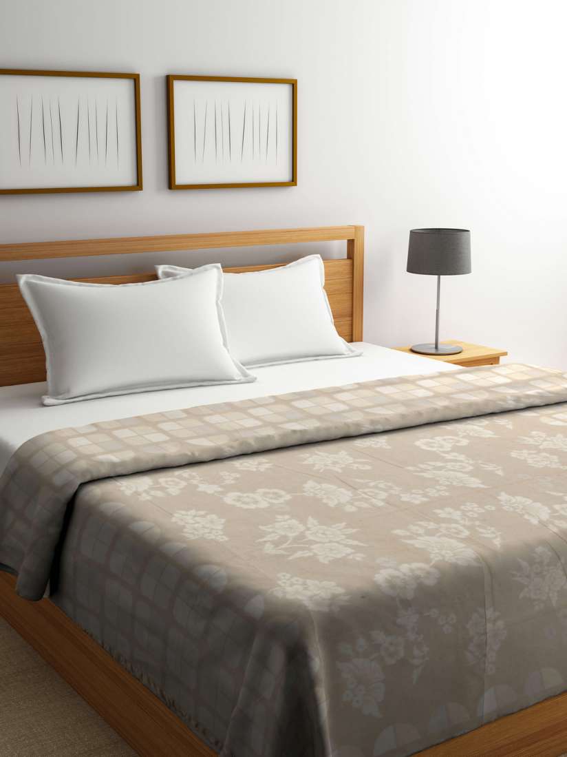 Buy Raymond Home Beige Floral Heavy Winter 500 GSM Double Bed Blanket Blankets Quilts And Dohars for Unisex 6763729 Myntra