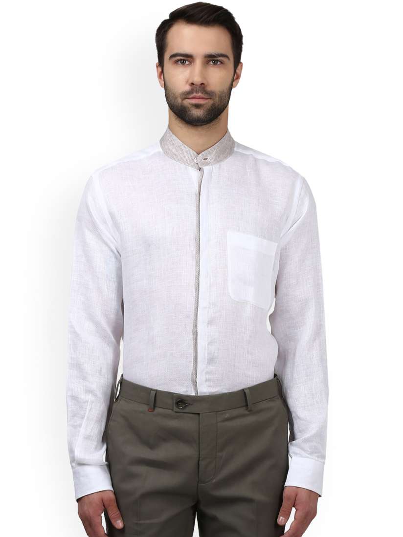 Buy Raymond Men White Regular Fit Solid Casual Linen Shirt Shirts for Men 6767468 Myntra
