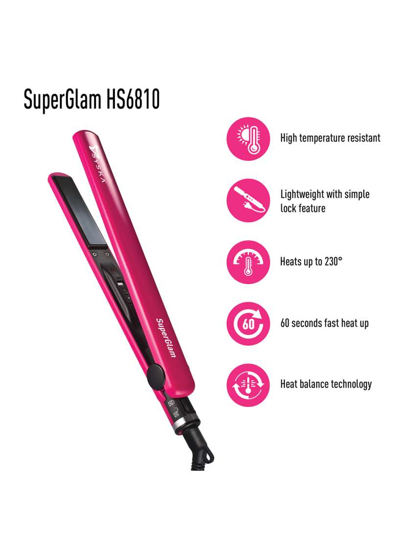 Buy Syska Pink Super Glam Hair Straightener HS6810 Hair Appliance for Unisex 6782840 Myntra