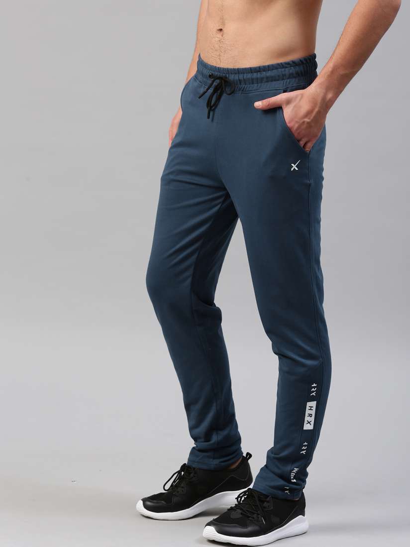 Buy HRX by Hrithik Roshan Men Blue Athleisure Cotton Track Pants Track Pants for Men 6791074 Myntra