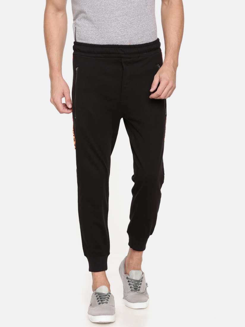 Buy Skult by Shahid Men Black Solid Joggers Track Pants for Men 6794842 Myntra