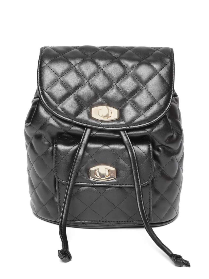 Buy FOREVER 21 Women Black Quilted Backpack Backpacks for Women 6795529 Myntra