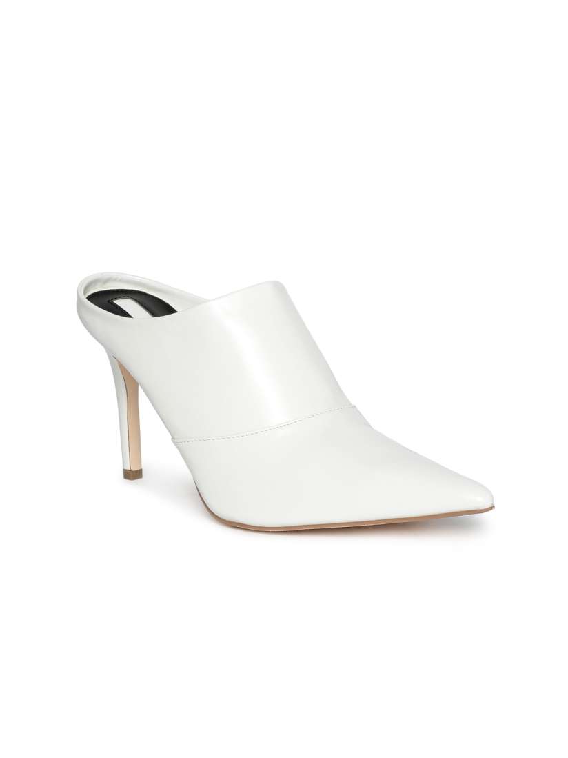 Forever 21 white mules sale