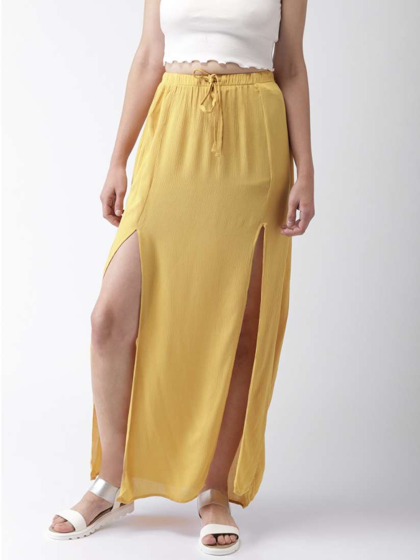 Yellow maxi skirt forever 21 on sale