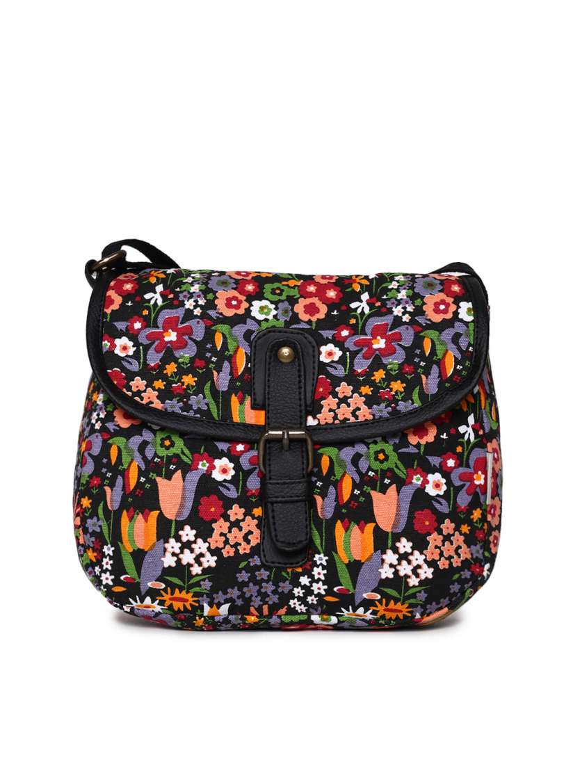 Buy People Black Printed Sling Bag Handbags for Women 6799131 Myntra