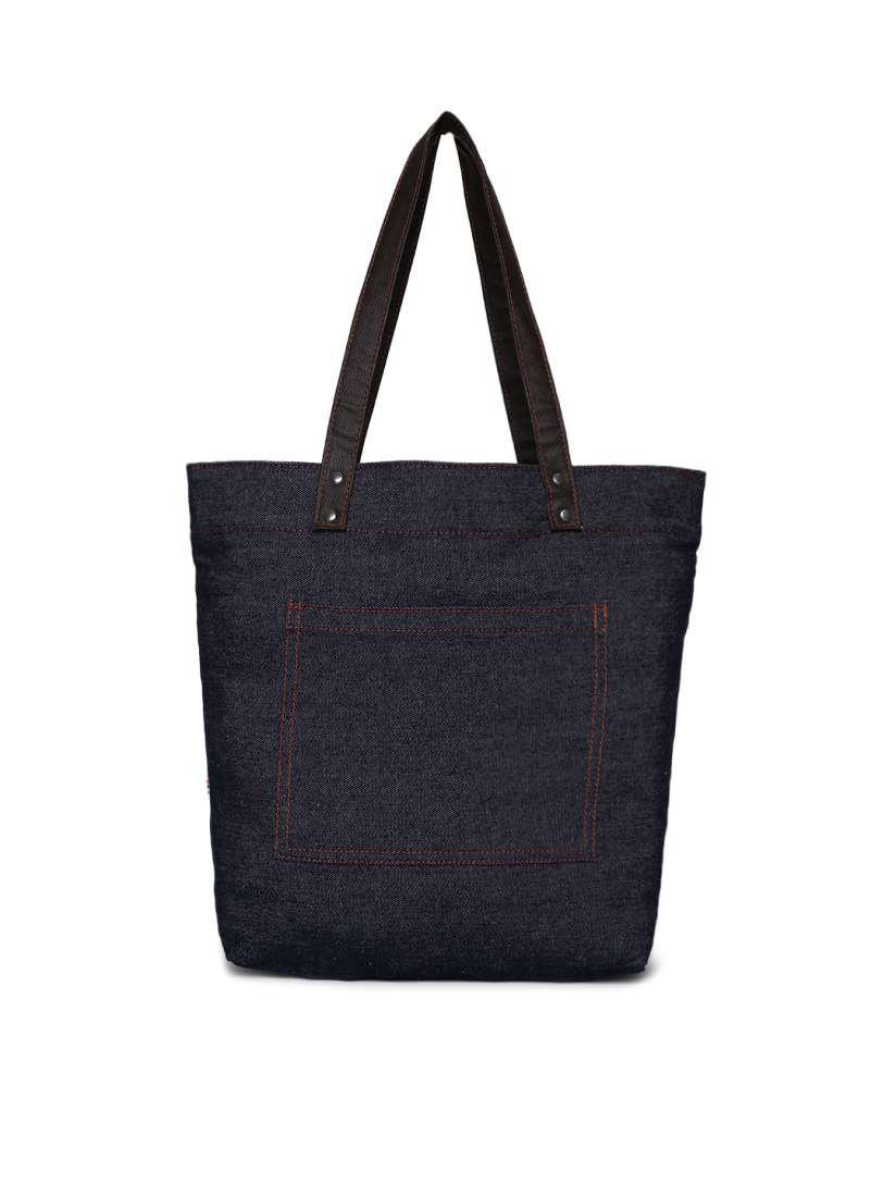Buy People Blue Solid Tote Bag Handbags for Women 6799147 Myntra