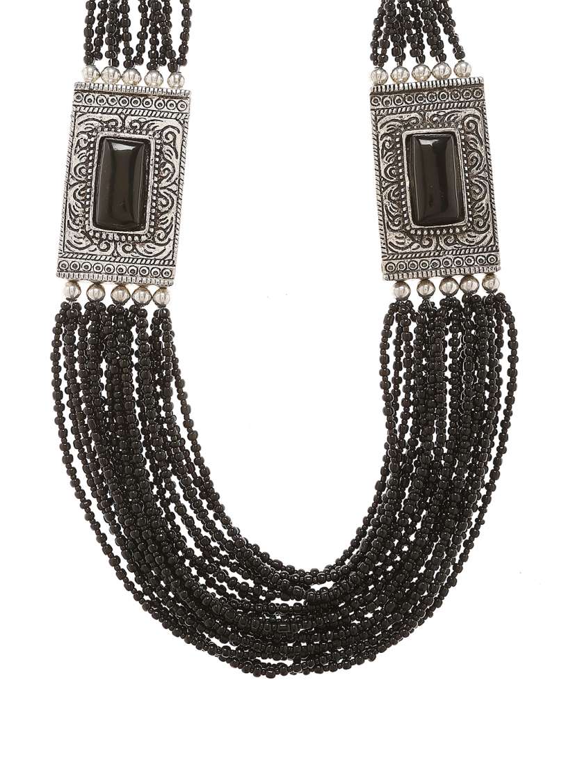 Buy Bamboo Tree Jewels Black Metal Necklace Necklace and Chains for Women 6806685 Myntra