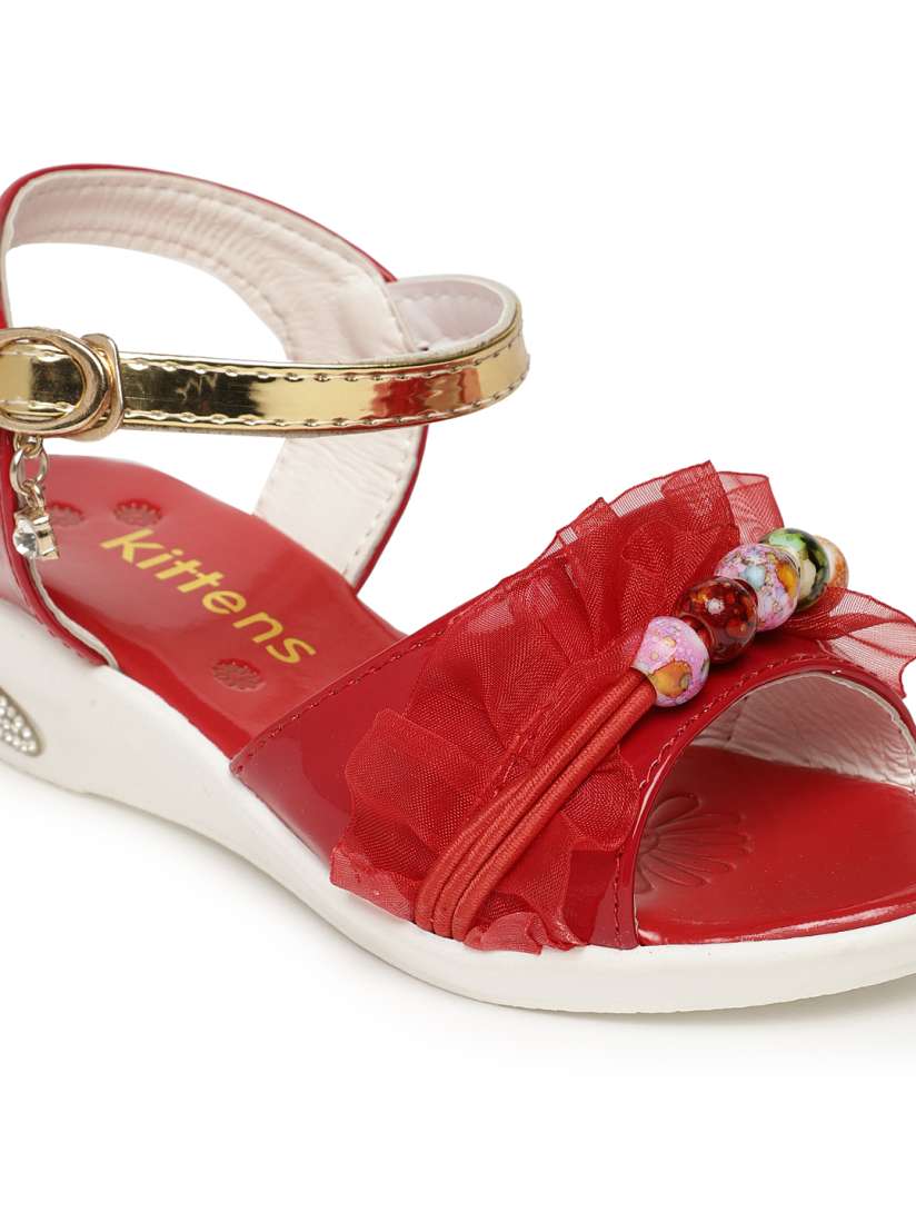 Buy Kittens Girls Red Solid Sandals Heels for Girls 6807489 Myntra