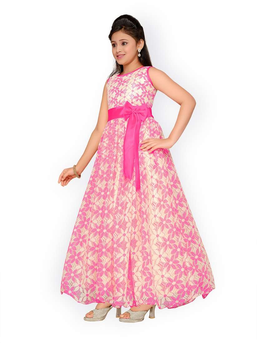 Buy ADIVA Girls Pink Self Design Fit and Flare Dress Dresses for Girls 6812514 Myntra