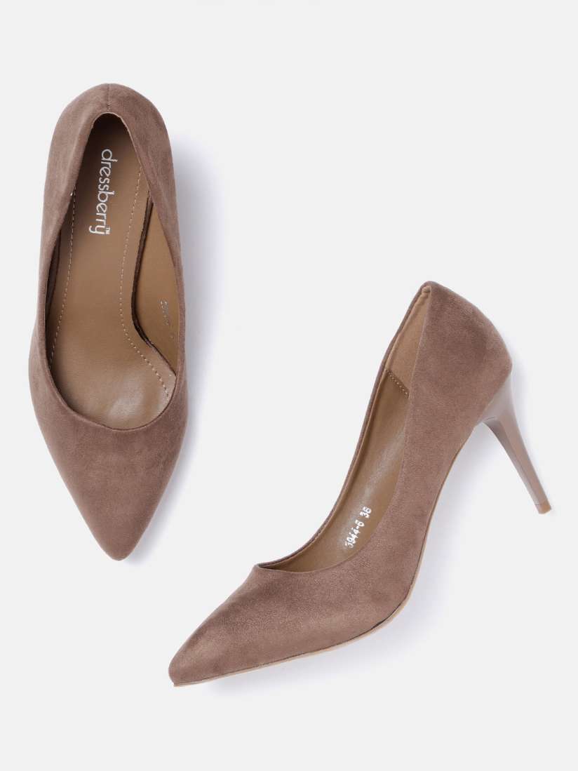Buy DressBerry Women Brown Solid Pumps Heels for Women 6812765 Myntra