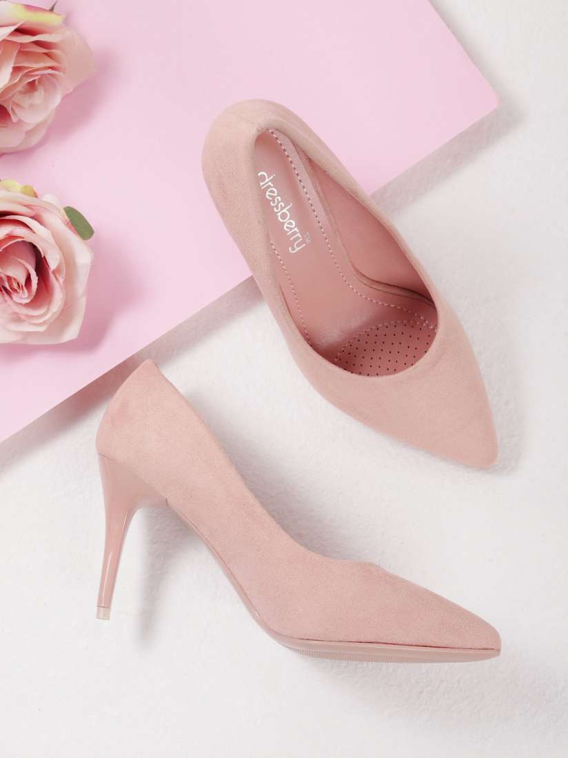 Buy DressBerry Women Pink Solid Pumps Heels for Women 6812769 Myntra