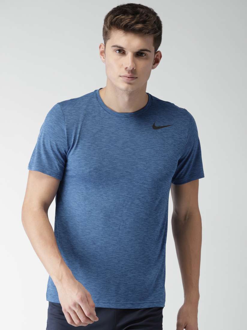 Buy Nike Men Blue Standard Fit Breathe Training T shirt Tshirts for Men 6813959 Myntra