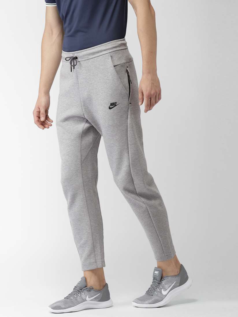 Buy Nike Men Grey Solid NSW TCH FLC OH Track Pants Track Pants for Men 6814025 Myntra