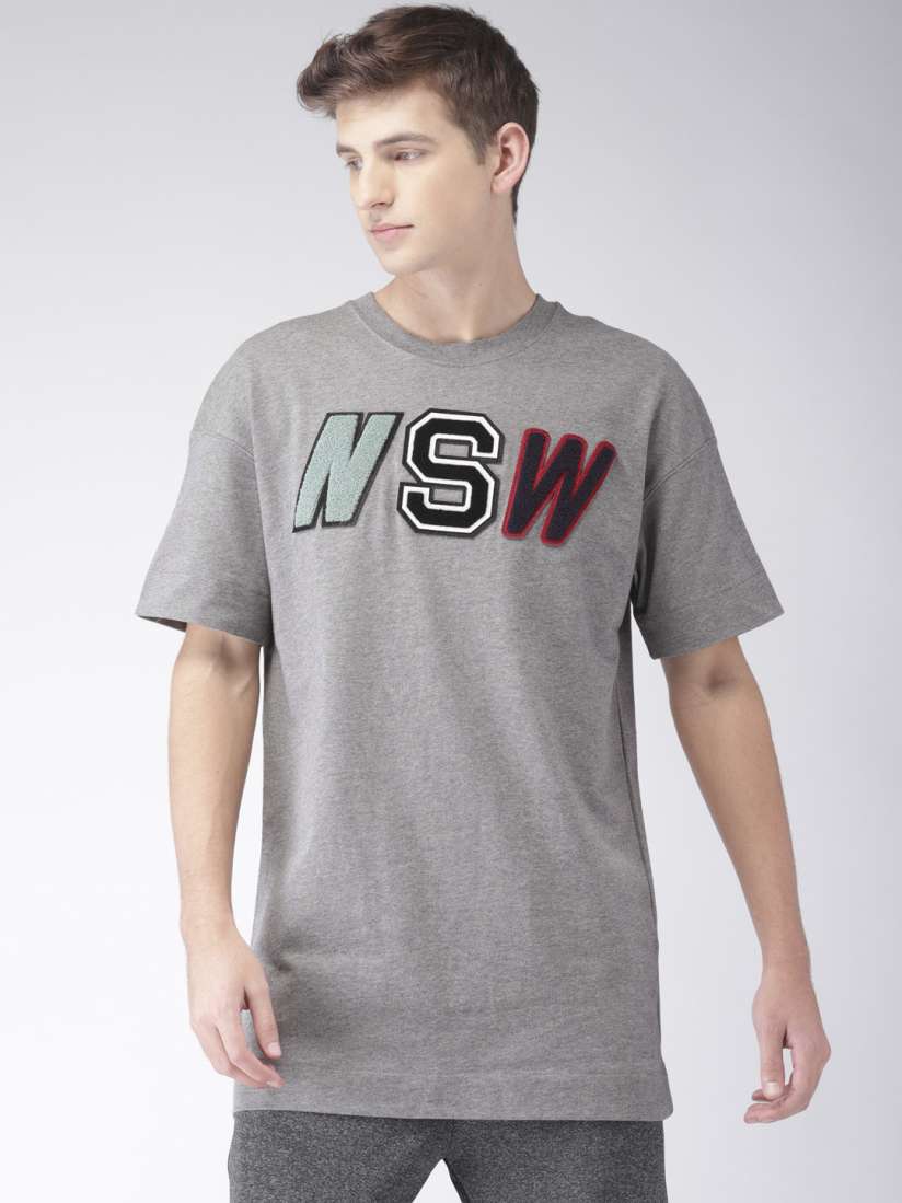 Buy Nike Grey Melange AS M NSW NSW 2 Applique Longline Tshirt Tshirts for Men 6814036 Myntra