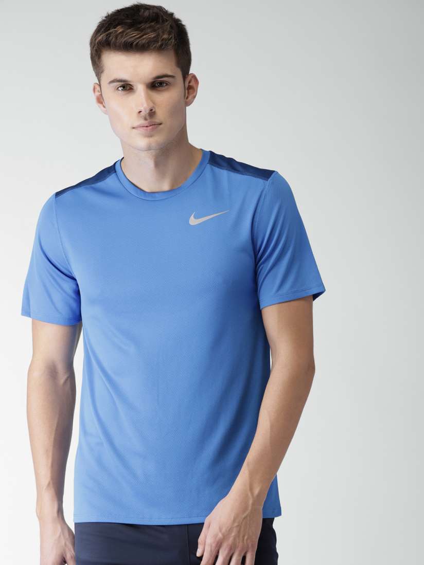 Buy Nike Men Blue Breathe Dri FIT Running T shirt Tshirts for Men 6814115 Myntra