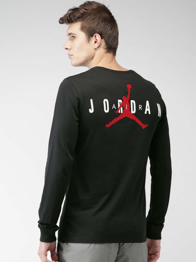 Buy Nike Men Black Printed JORDAN AIR GX Round Neck Pure Cotton T shirt Tshirts for Men 6814229 Myntra