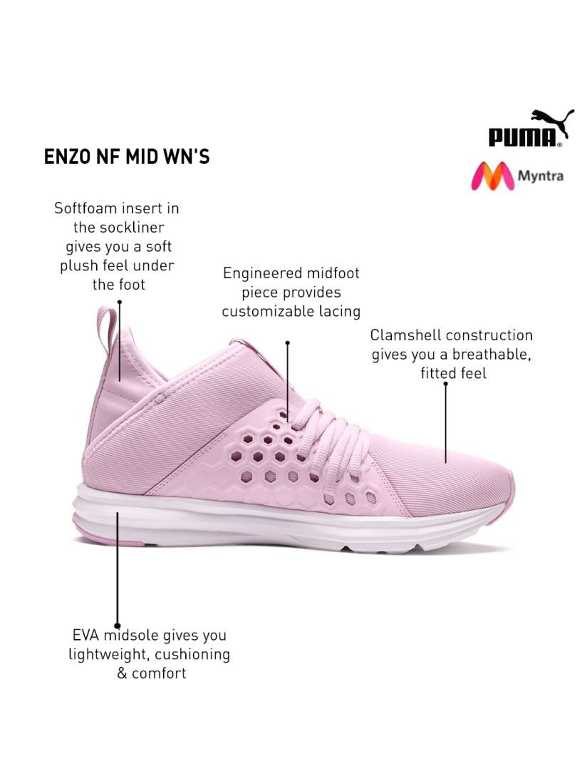 Buy Puma Women Pink Enzo NF Mid Wn s Training Shoes Sports Shoes for Women 6816095 Myntra