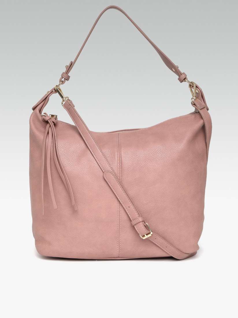 Buy DOROTHY PERKINS Dusty Pink Solid Hobo Bag With Detachable Sling Strap Handbags for Women 6816273 Myntra