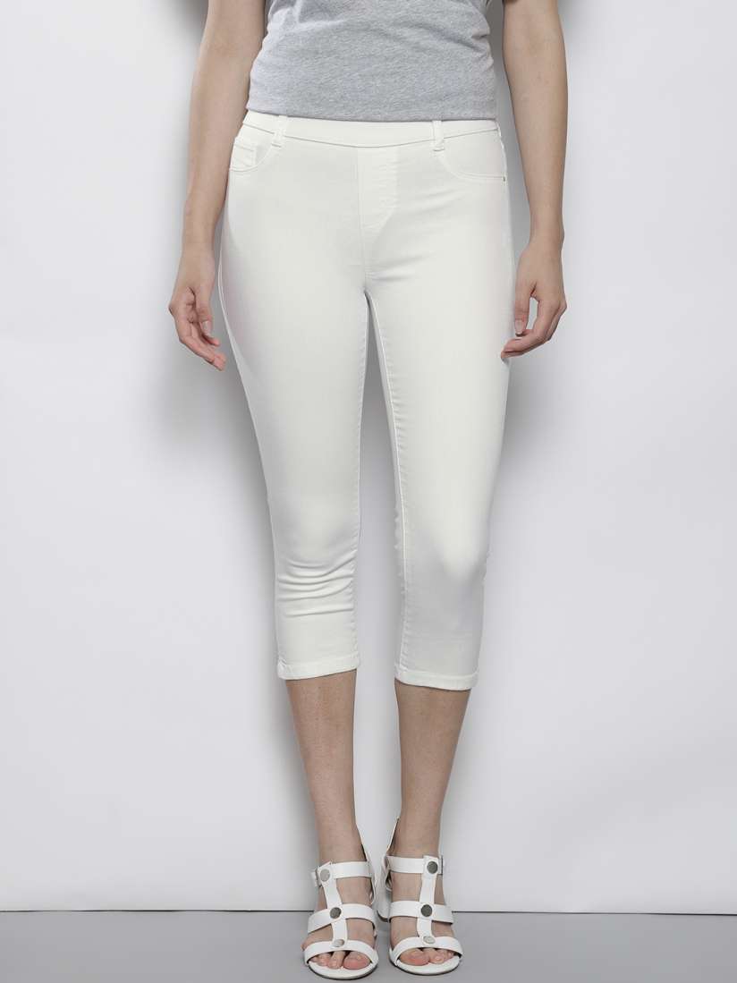 Buy DOROTHY PERKINS Women Petite White Solid Cropped Jeggings Jeggings for Women 6816445 Myntra