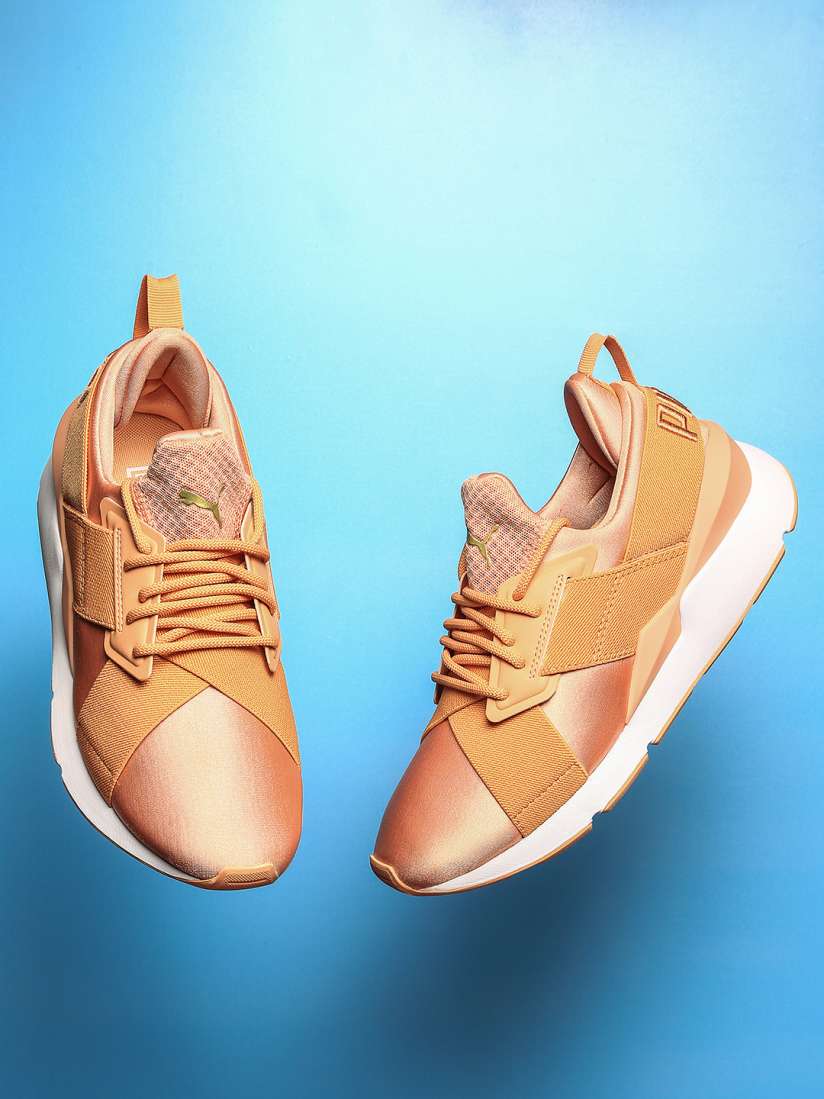 Buy Puma Women Dusty Pink Peach Coloured Muse Satin EP Sneakers Casual Shoes for Women 6816737 Myntra