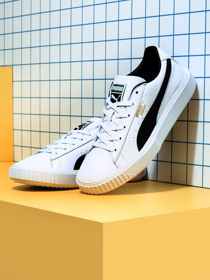 Puma breaker leather white clearance
