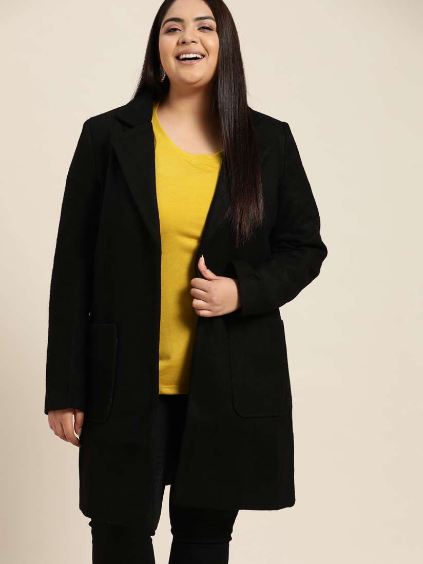 Womens plus size long coats online