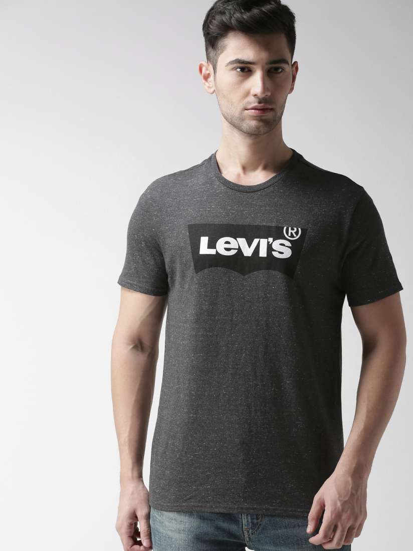 Buy Levis Men Grey Printed Round Neck T shirt Tshirts for Men 6840934 Myntra