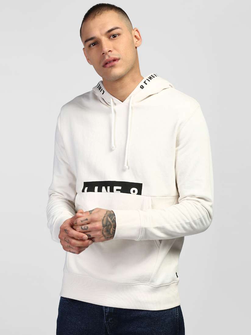 Printed Sweatshirt Mens White Levis Hoodie Levis Hoodie Mens White