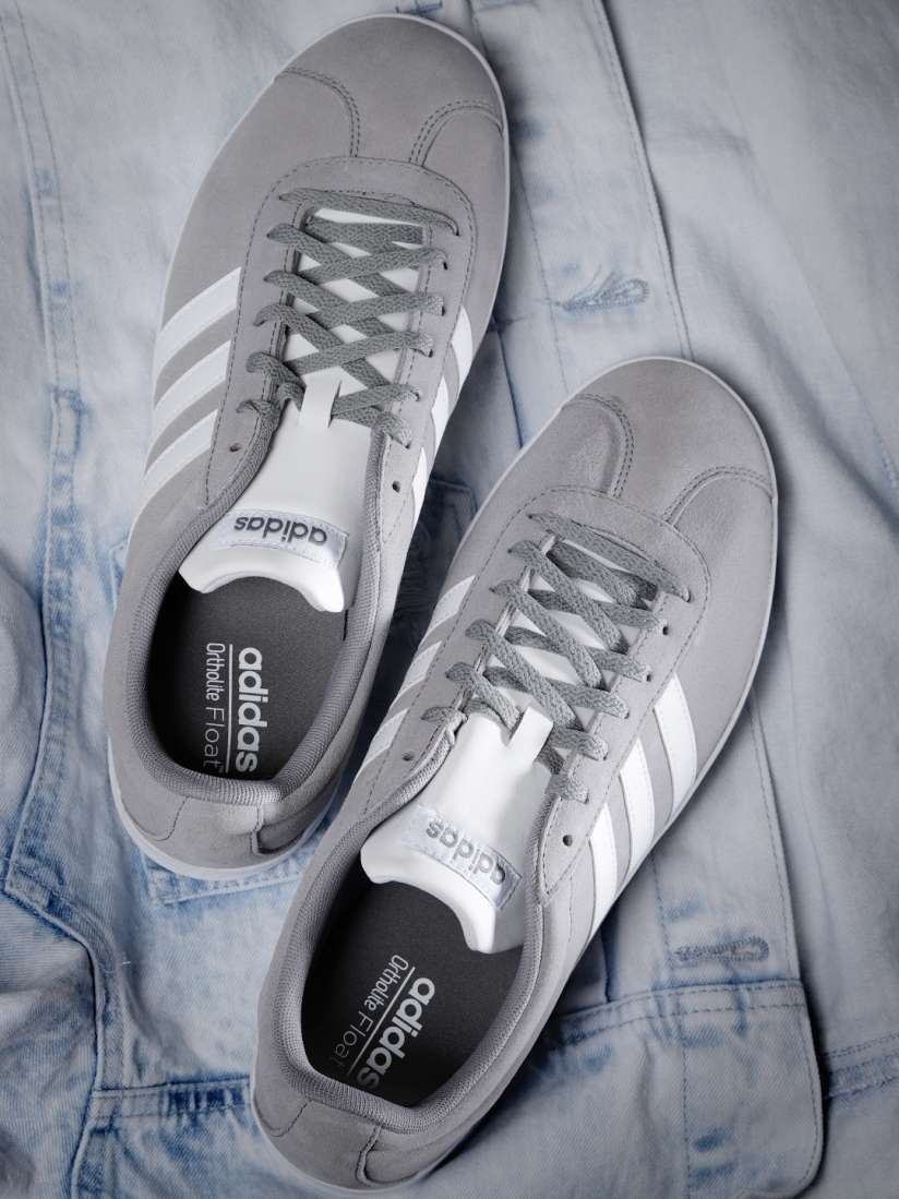 Adidas vl court suede trainers grey online