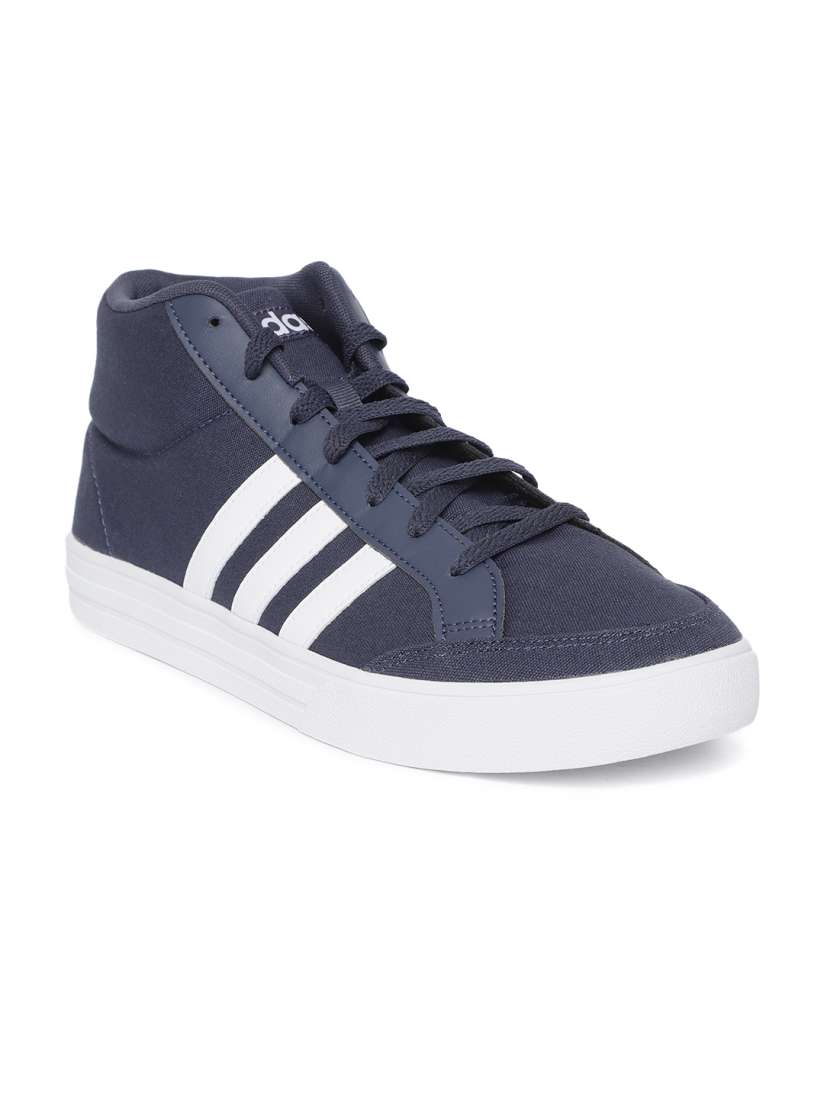 Buy ADIDAS Men Navy Blue VS Set Mid Striped Tennis Shoes Sports Shoes for Men 6841886 Myntra