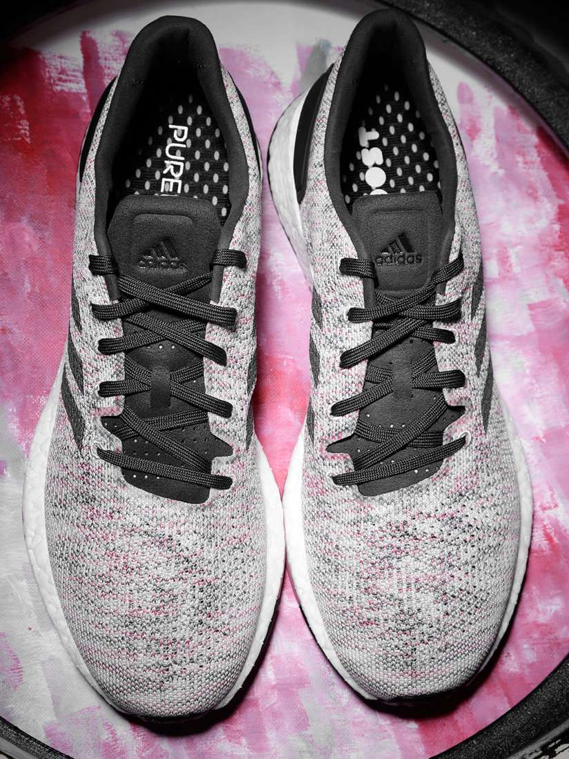 Men's pure boost dpr running shoes  white/grey discount