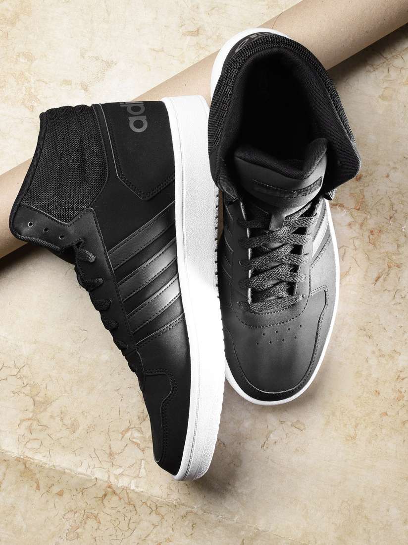 Buy ADIDAS Men Black Hoops 2.0 Mid Leather Sneakers Casual Shoes for Men 6842004 Myntra