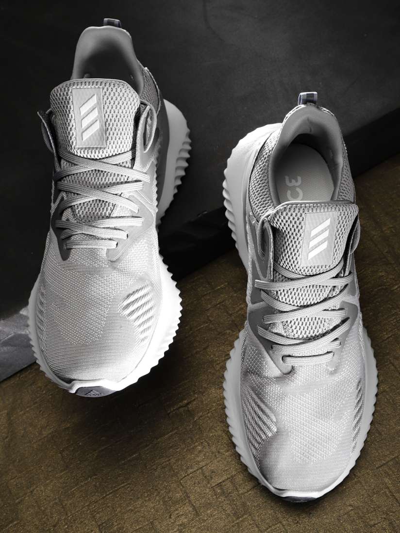 Adidas alphabounce grey and white clearance